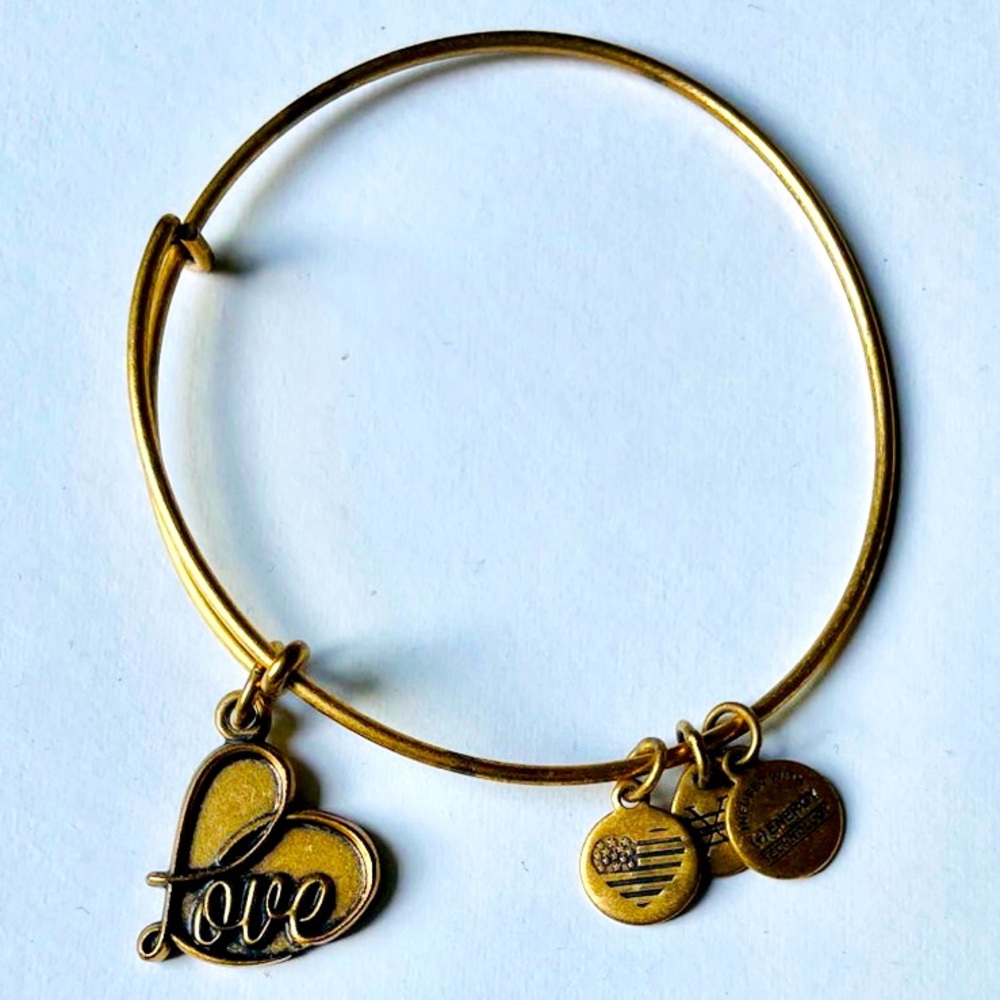 Alex & Ani Bracelet, “LOVE” adjusting, beautiful design to fit all size, NWOT - Picture 1 of 3